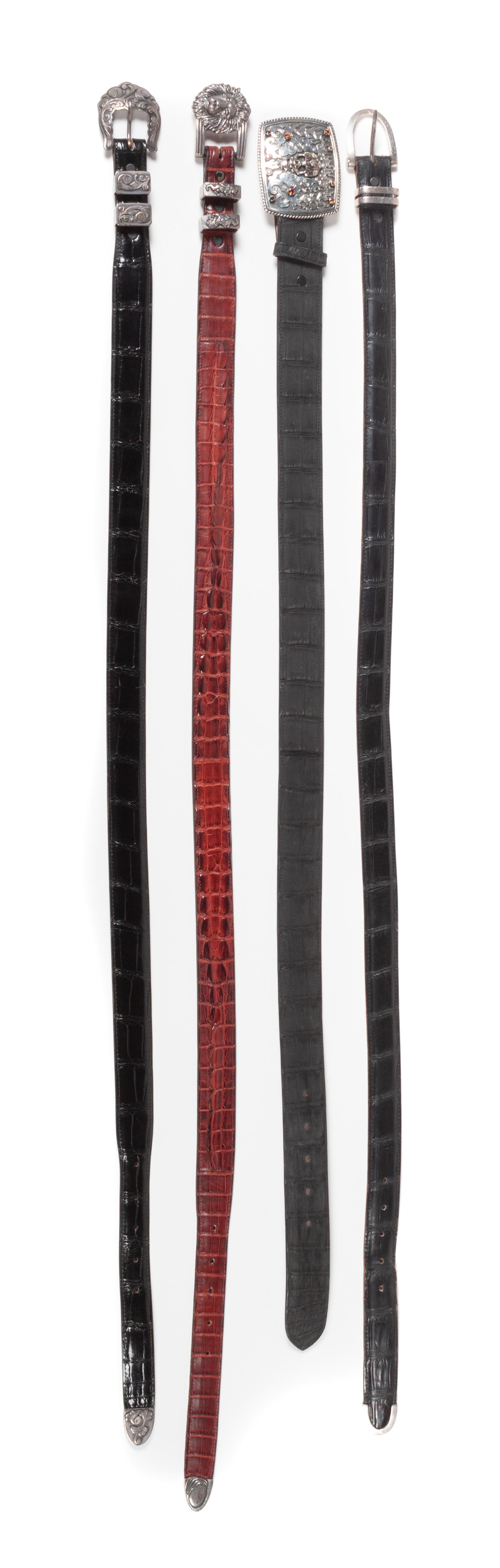 Four Western Style Belts Length of largest 44 1/2 inches