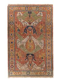 A Caucasian Soumak "Dragon" Wool Rug