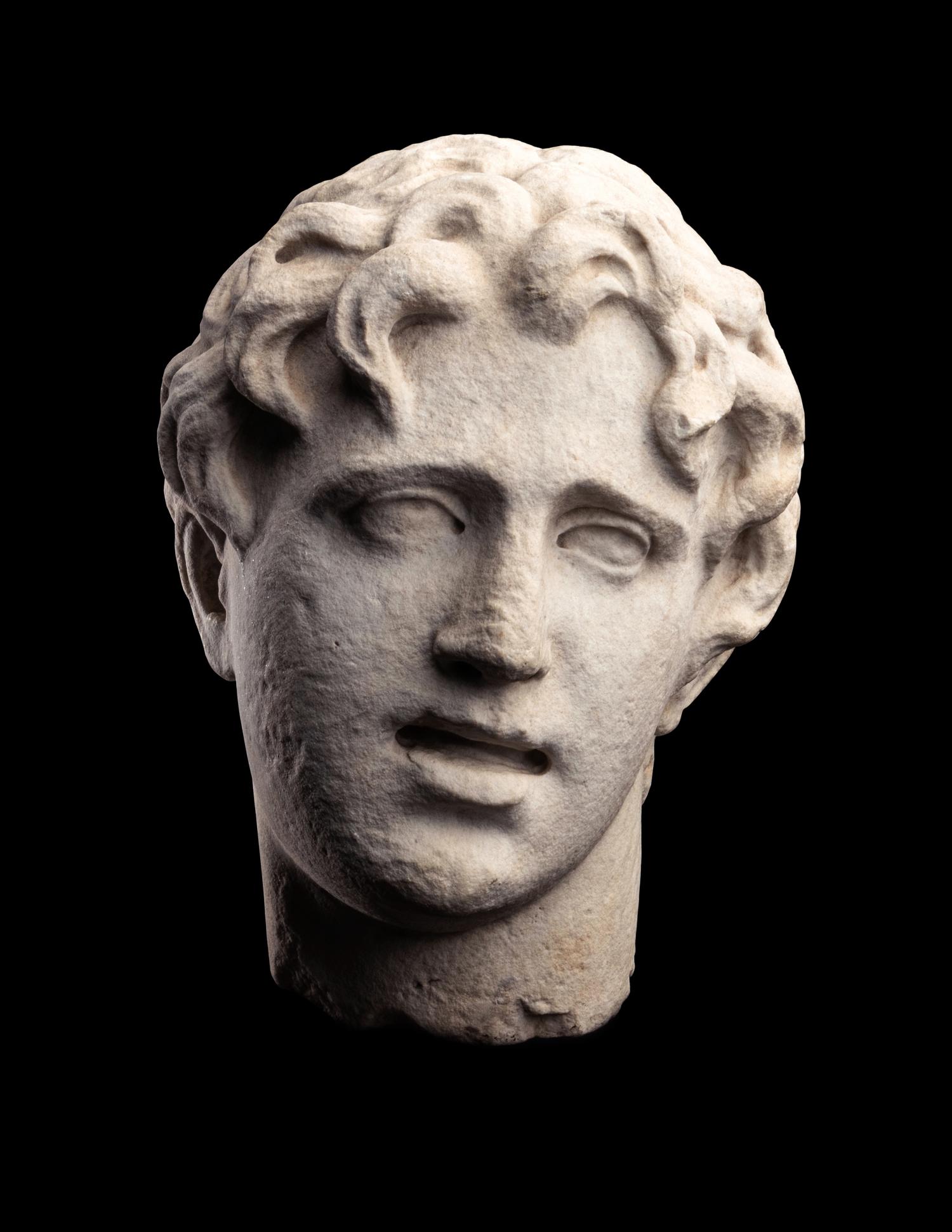 A Roman Marble Portrait Head of Alexander the Great