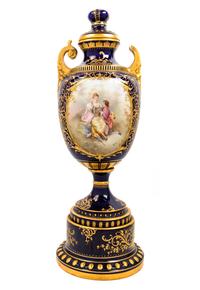 A Sevres Style Porcelain Urn and Cover