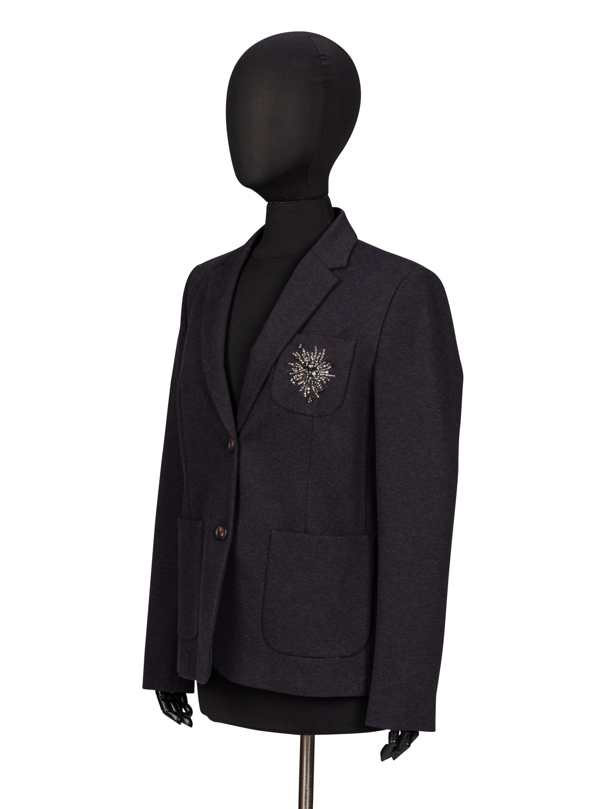Brunello Cucinelli, Embellished Pocket Knit Blazer