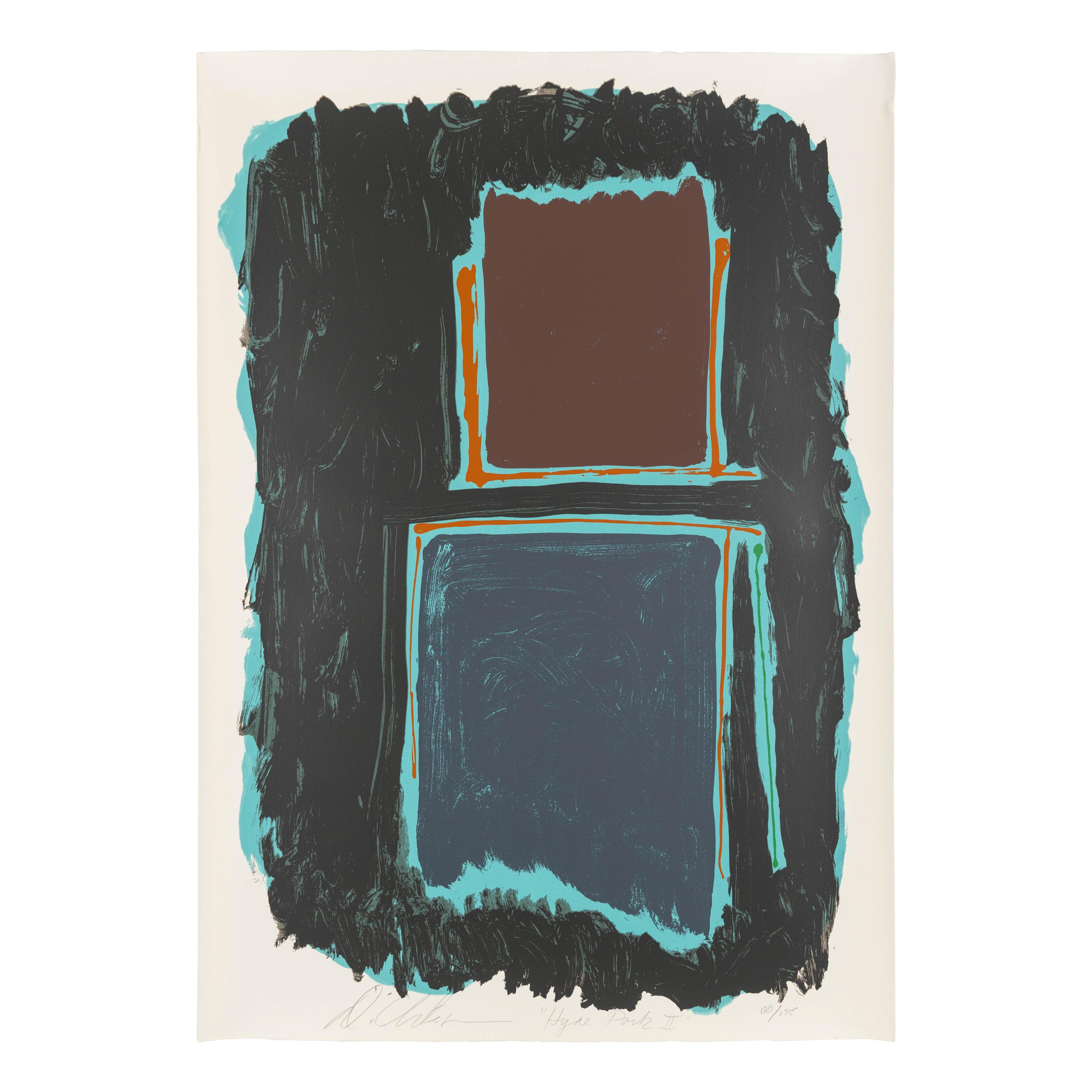 Dan Christensen (American, 1942-2007) — Illinois, Hyde Park I, Hyde Park II, and Hyde Park III (four works)
