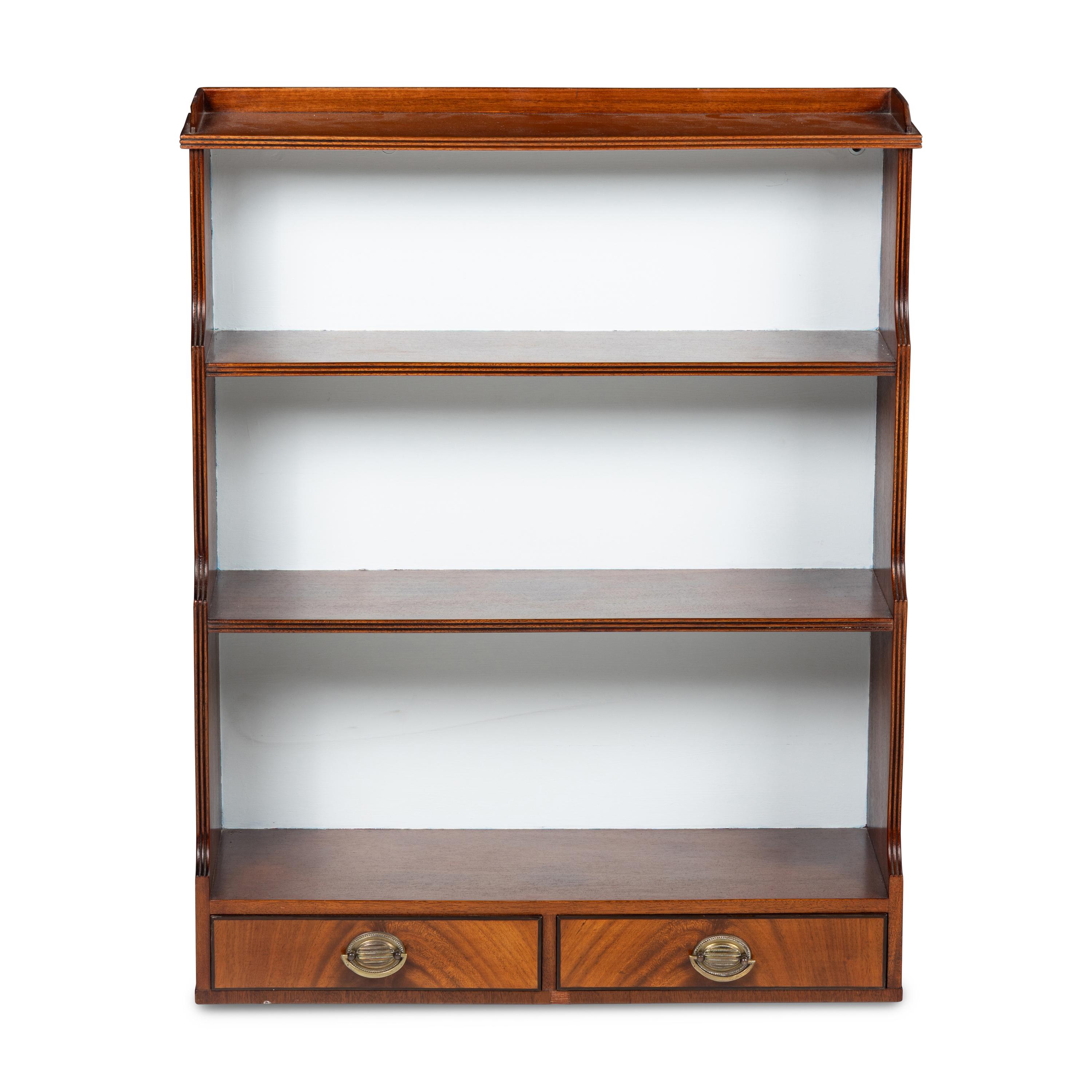 An English Mahogany Hanging Etagere