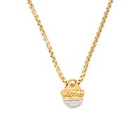 David Yurman, Yellow Gold Chain with Peridot and Diamond Pendants