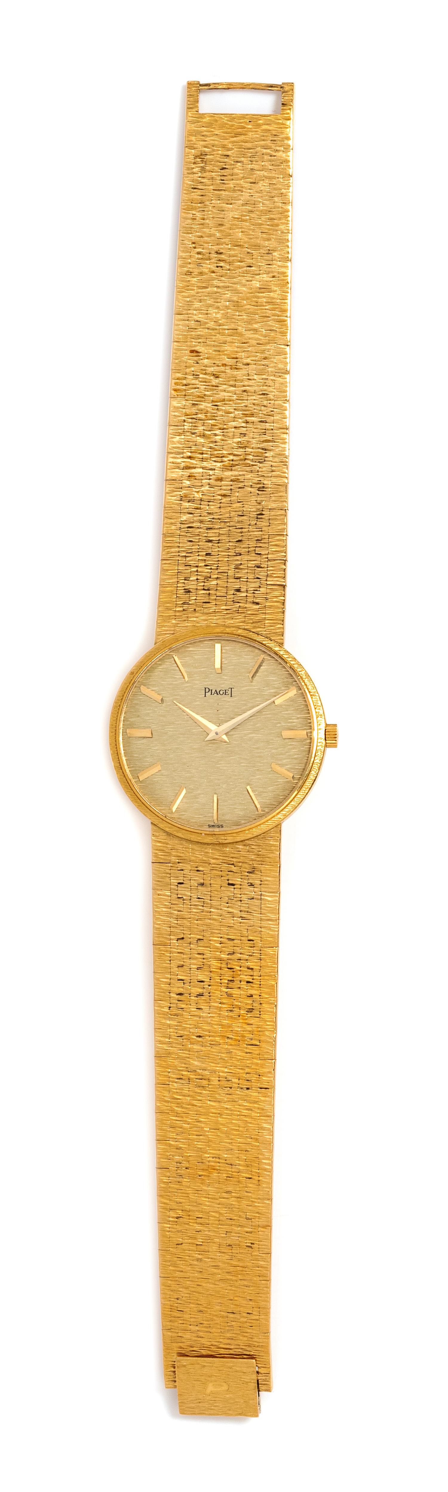 An 18 Karat Yellow Gold Ref. 19633 A6 Wristwatch, Piaget, 58.20 dwts.