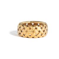 TIFFANY & CO., YELLOW GOLD 'VANNERIE' BAND