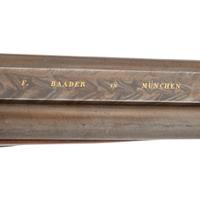 Lot of 2 Belgian Percussion SxS Shotguns Including: Gold Inlaid Franz Baader Shotgun