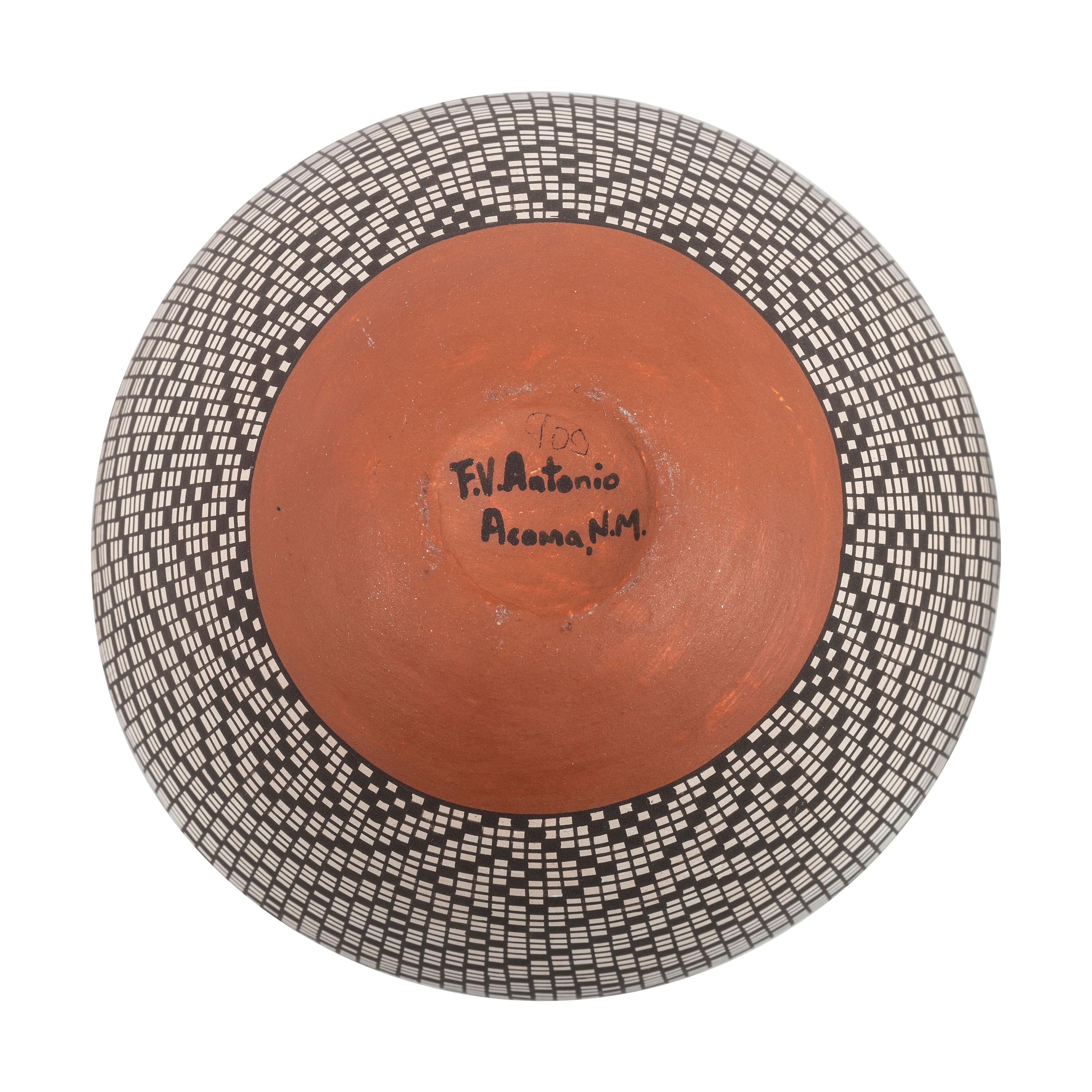 Polychrome Fine Line Pottery Jar