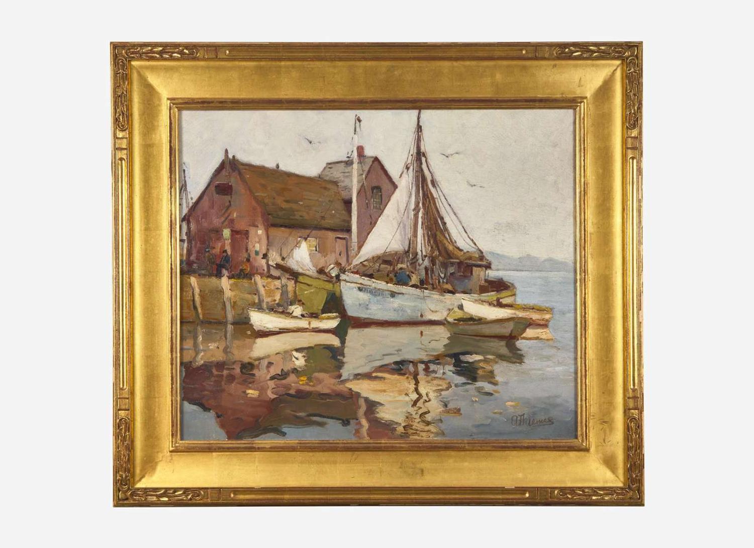 Anthony Thieme (American, 1888-1954) - Motif #1, Rockport Harbor