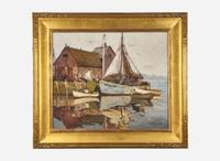 Anthony Thieme (American, 1888-1954) - Motif #1, Rockport Harbor