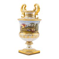 A Flight, Barr and Barr Porcelain Topographical Urn