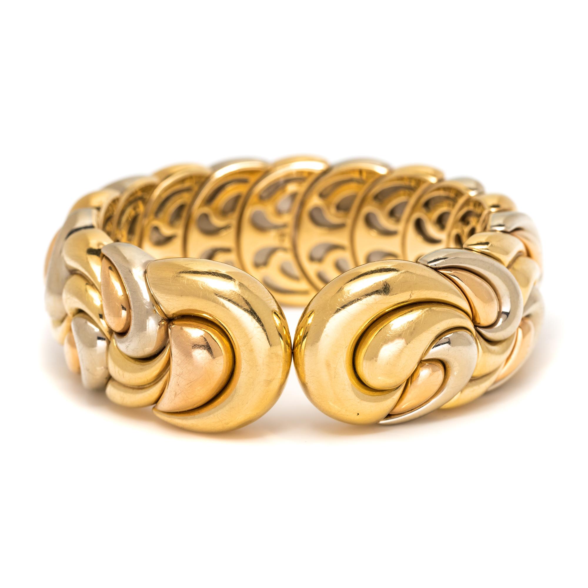 TRICOLOR GOLD CUFF BRACELET