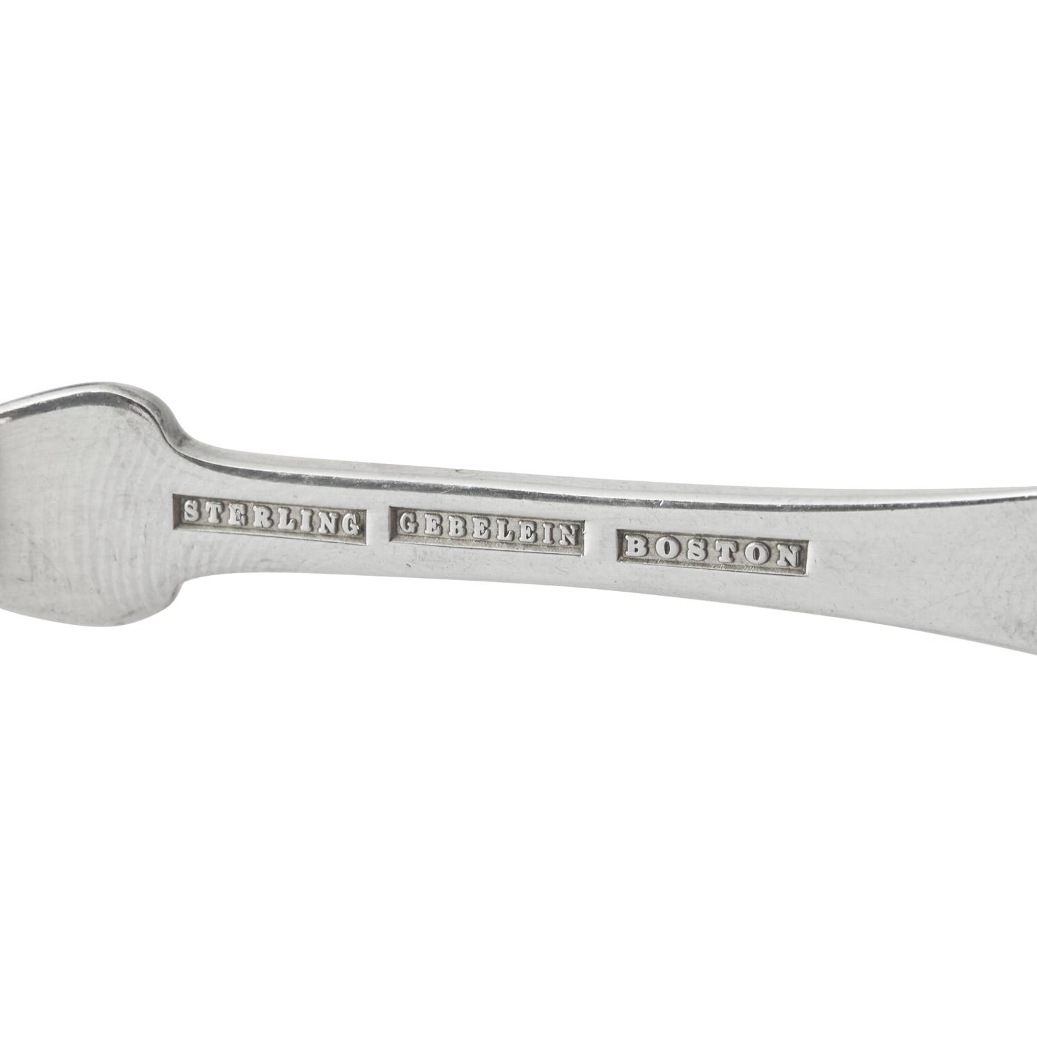 A Federal Style Sterling Silver Flatware Service with Cast Flower Baskets