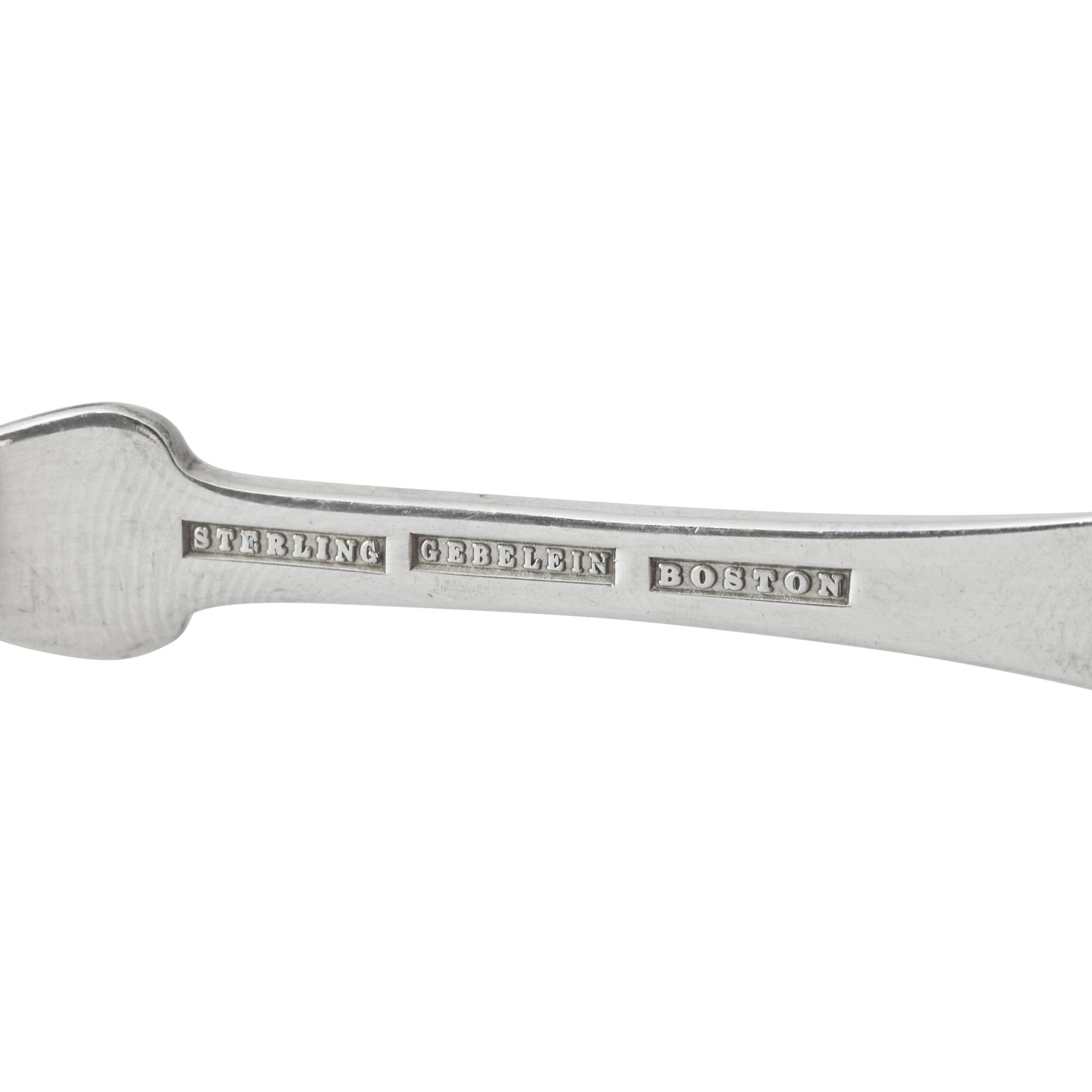A Federal Style Sterling Silver Flatware Service with Cast Flower Baskets