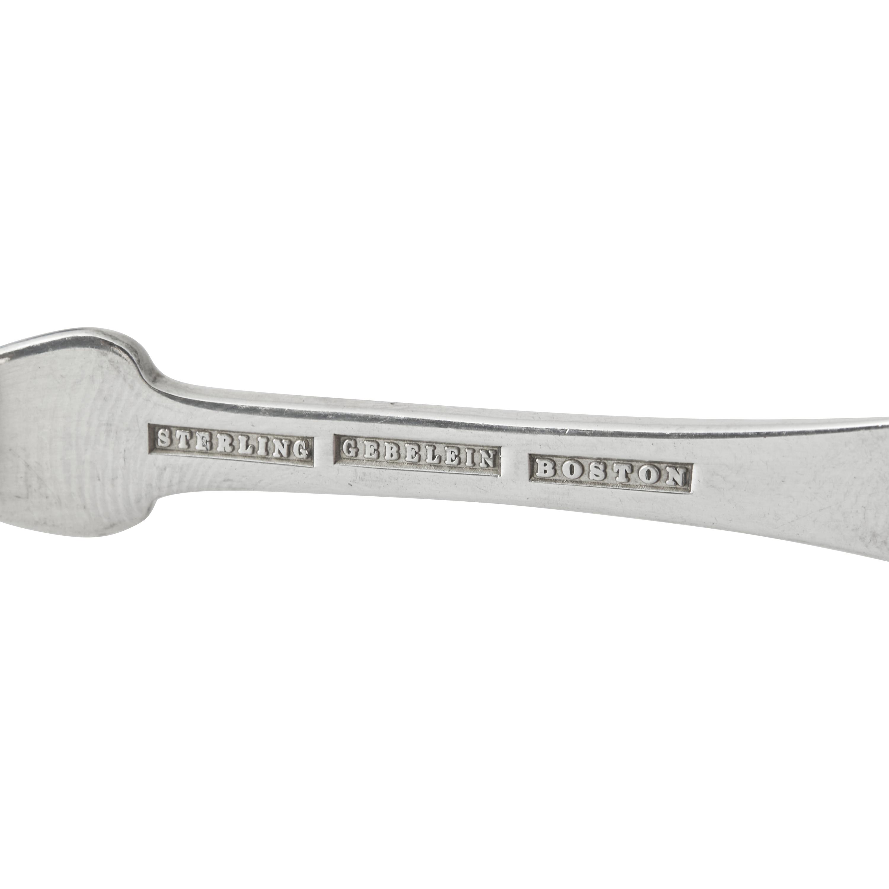 A Federal Style Sterling Silver Flatware Service with Cast Flower Baskets