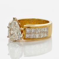 A Ladies Pear Shape Diamond Ring GIA Certified