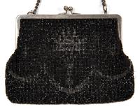 Collection of Sixteen Beaded and Embroidered Fabric and Leather Bags, 1850-1905