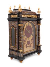 A Napoleon III Style Gilt Metal Mounted Boulle Marquetry Mantel Clock