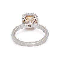 FANCY INTENSE YELLOW DIAMOND AND DIAMOND RING