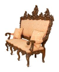 An Italian Rococo Style Three-Piece Seating Suite