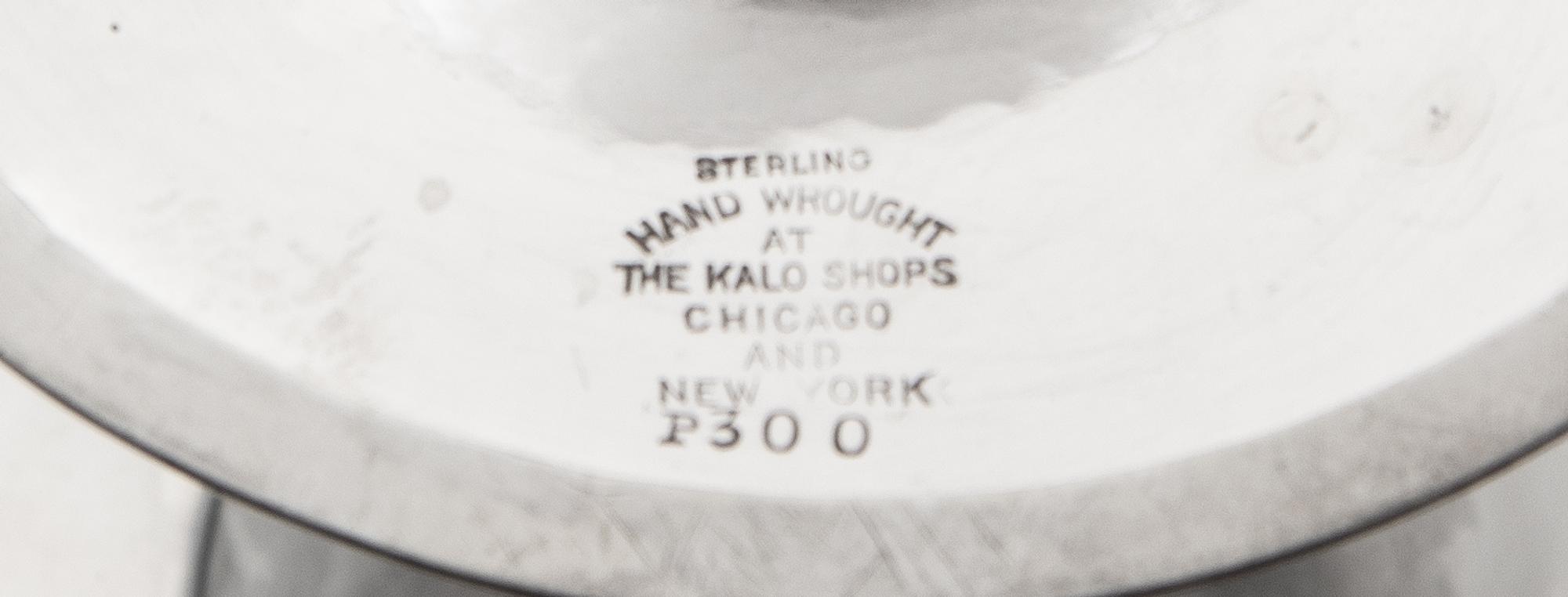 A Pair of American Arts and Crafts Silver Compotes, The Kalo Shop, Chicago, P300 pattern, each having a spot-hammered finish.