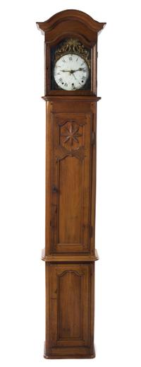 A French Walnut Long Case Clock, Height 94 inches.