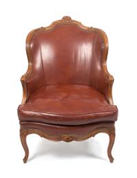 A Louis XV Style Bergere Height 39 1/4 inches.