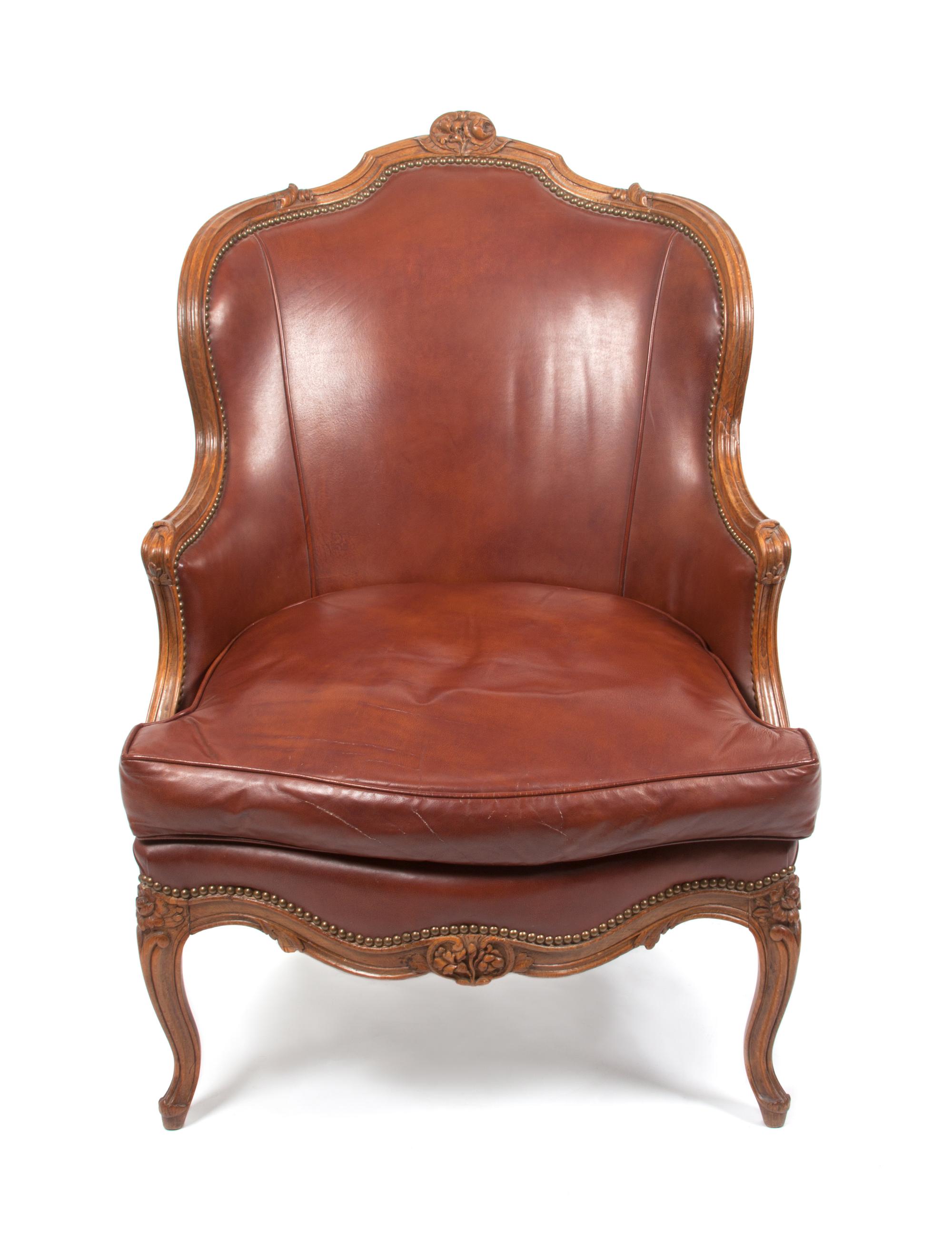 A Louis XV Style Bergere Height 39 1/4 inches.