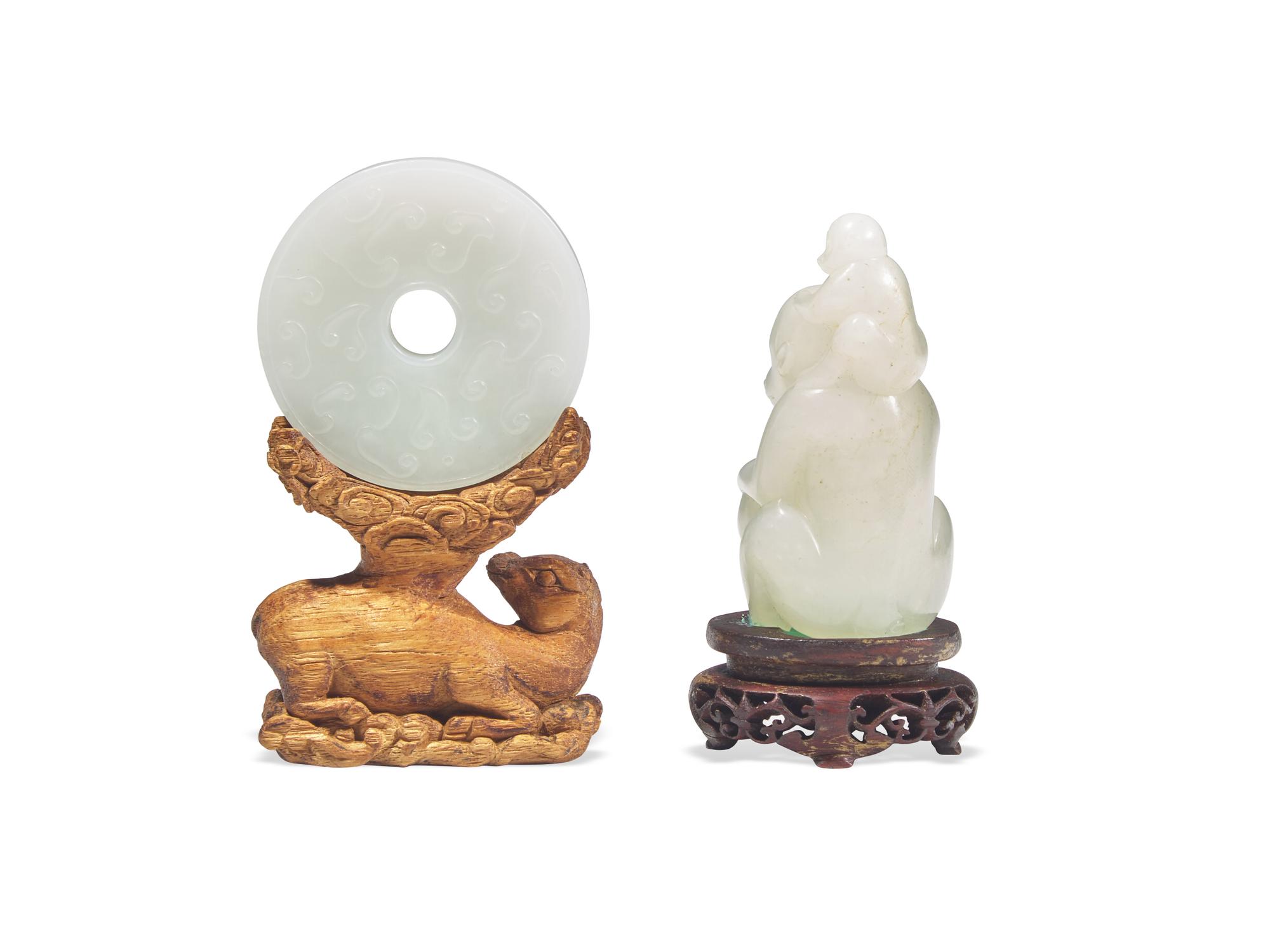 Two Chinese White Jade Carvings