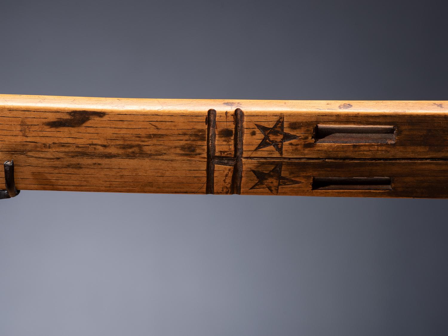 Western Great Lakes Twisted and Decorated Pipe Stem, with Inlaid Catlinite Bowl