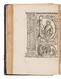DENISSE, Nicolas. Sermones de Sanctis Hyemales, Estivales, De festivitatibus Jesu Christi, beate virginis et aliorum Sanctoru . Strassburg: Johann Grüninger for Anton Koberger the Elder, 8 September 1510).