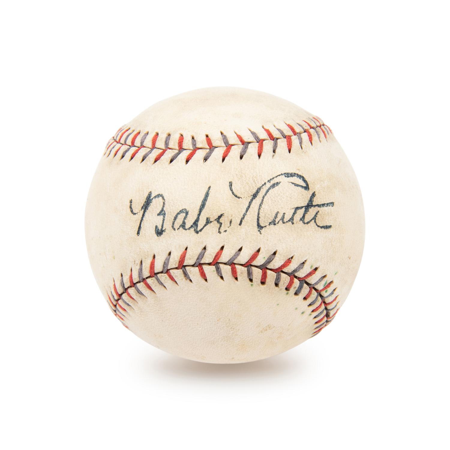 A Babe Ruth Signed Autograph Baseball - Traced (JSA Letter)