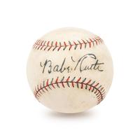 A Babe Ruth Signed Autograph Baseball - Traced (JSA Letter)