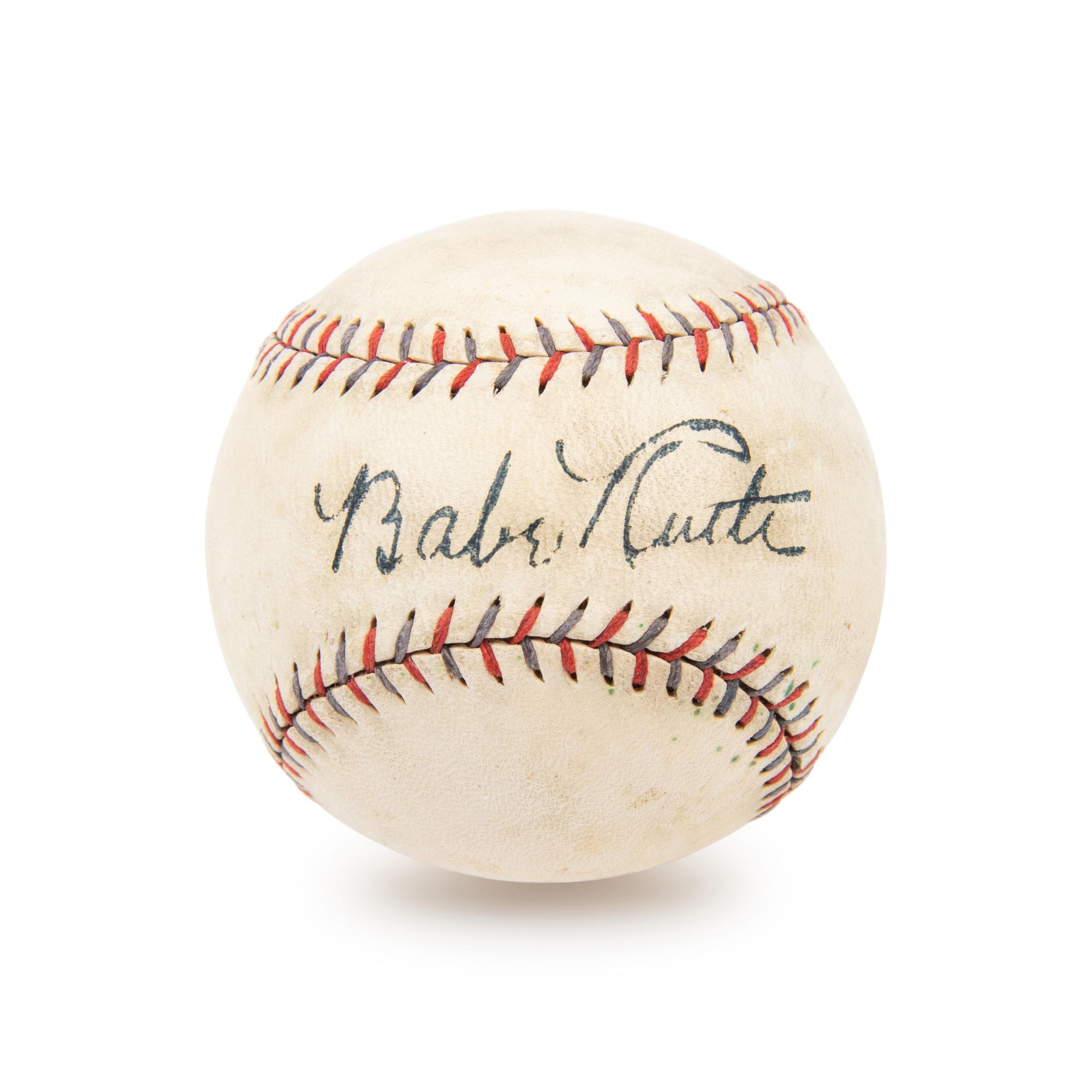 A Babe Ruth Signed Autograph Baseball - Traced (JSA Letter)