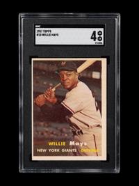 A 1957 Topps Willie Mays Baseball Card No. 10 (SGC 4 VG-EX)