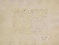 Pablo Picasso (Spanish, 1881-1973), Minotaure, une Coupe à la Main, et Jeune Femme, from La Suite Vollard