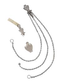 An American Silver Chatelaine Clip and Chains