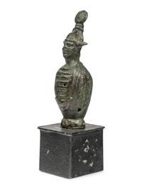 An Egyptian Bronze Canopic Osiris