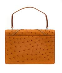 Prada Brown Ostrich Handbag, 1990-2000s