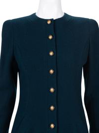 Unlabeled Haute Couture Wool Long Jacket and Pants Ensemble, Attributed to Chanel, 1980-90s