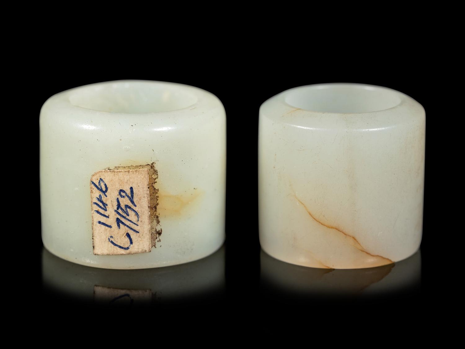Two White Jade Archer's Rings