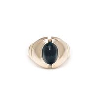 BICOLOR GOLD AND CAT'S EYE TOURMALINE RING