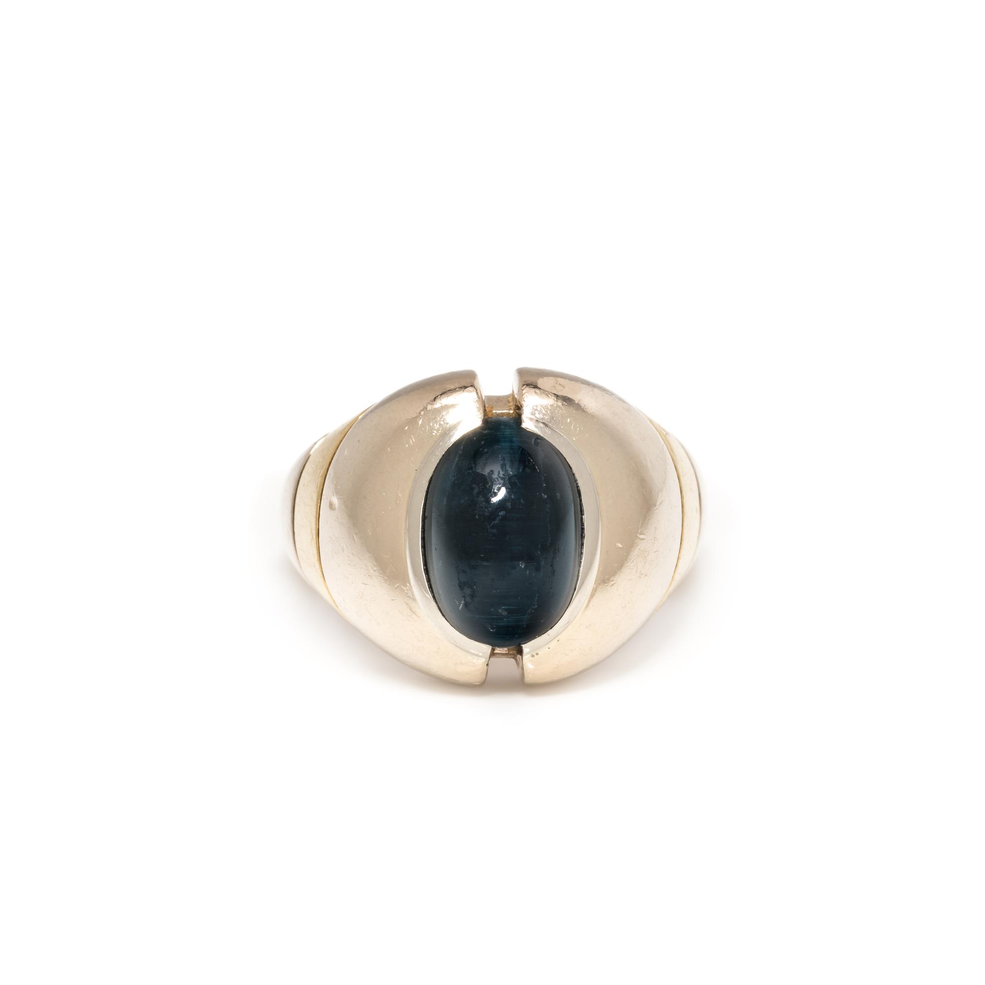 BICOLOR GOLD AND CAT'S EYE TOURMALINE RING