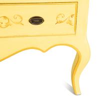 A Venetian Style Painted and Parcel Gilt Bureau Cabinet