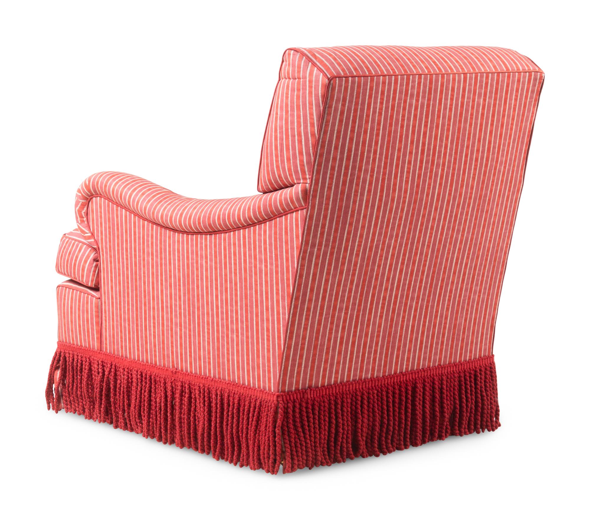 A Bridgewater Style Easy Chair with Buillon Fringe