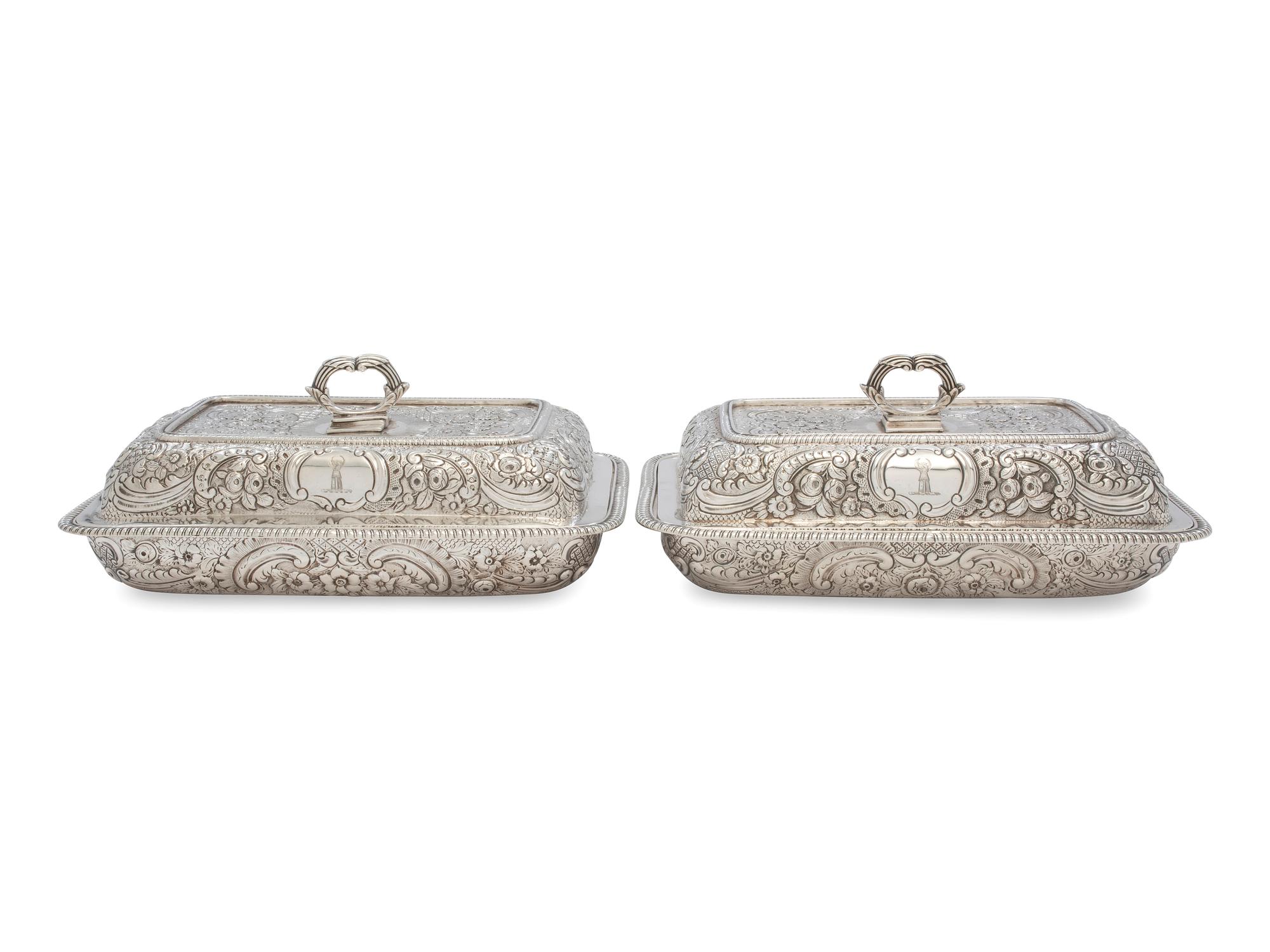 Two George III Silver Covered Serving Dishes