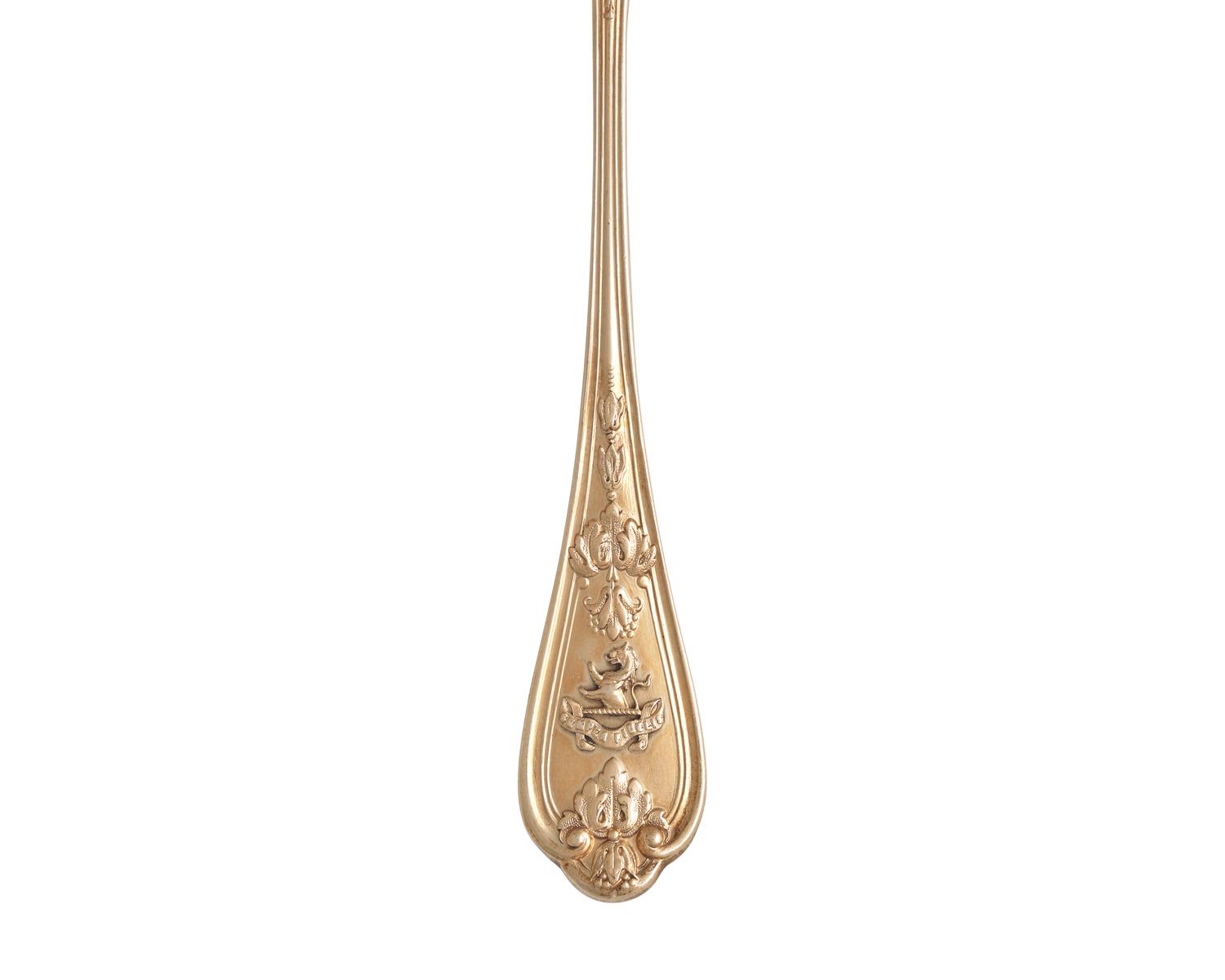 A French Silver Vermeil Flatware Service Bearing the Monogram for William Vincent Astor (1891-1959)