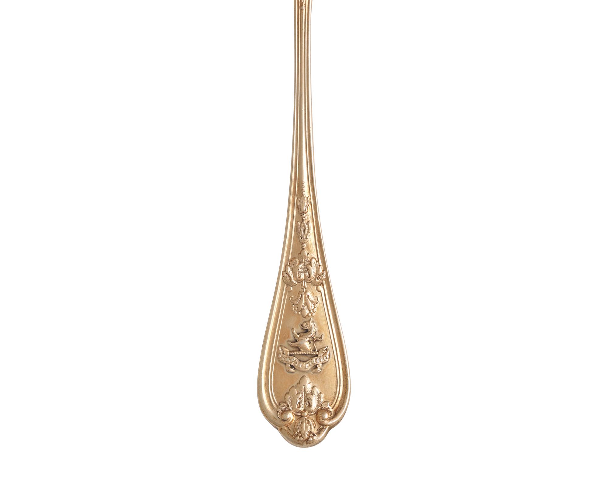 A French Silver Vermeil Flatware Service Bearing the Monogram for William Vincent Astor (1891-1959)