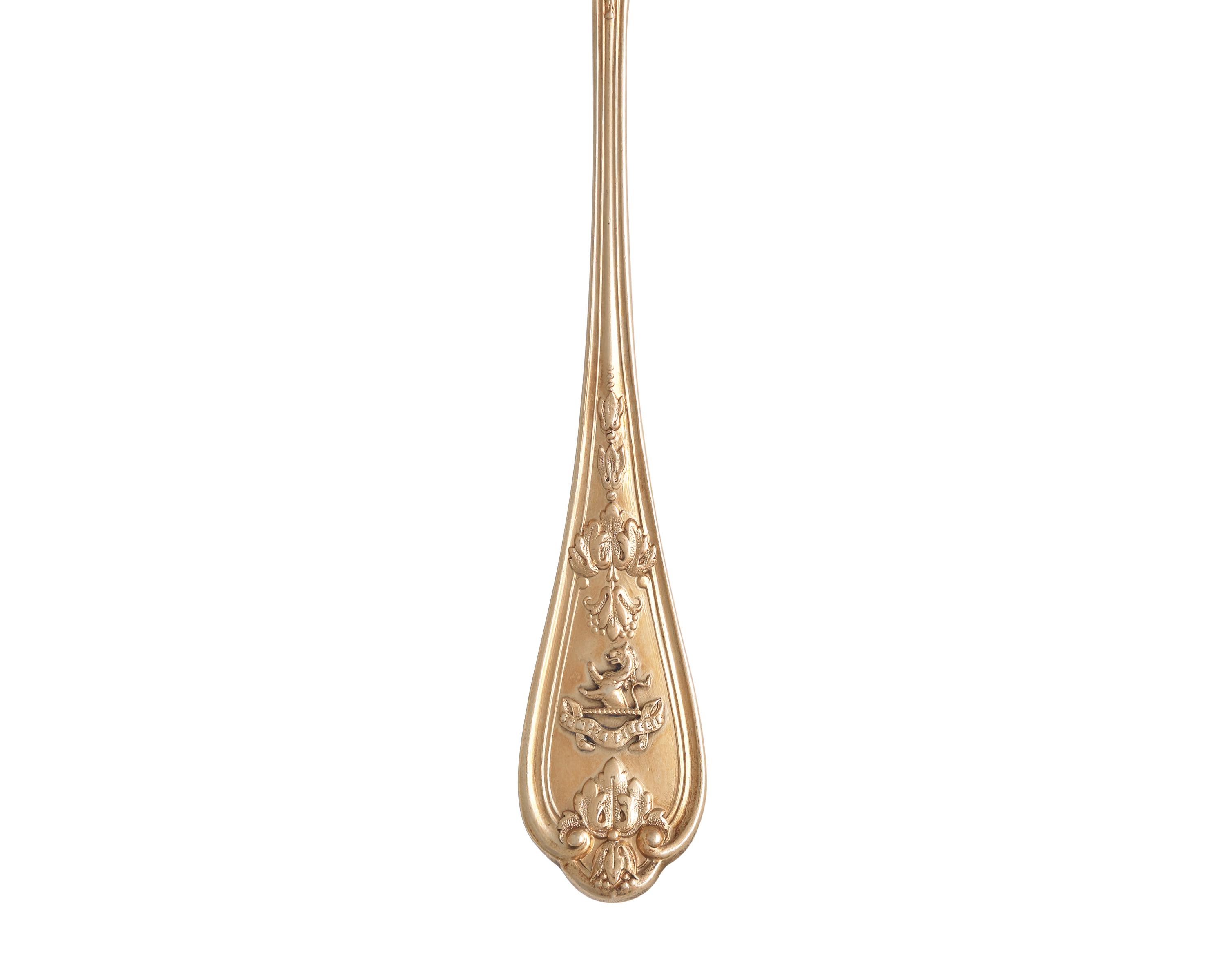 A French Silver Vermeil Flatware Service Bearing the Monogram for William Vincent Astor (1891-1959)