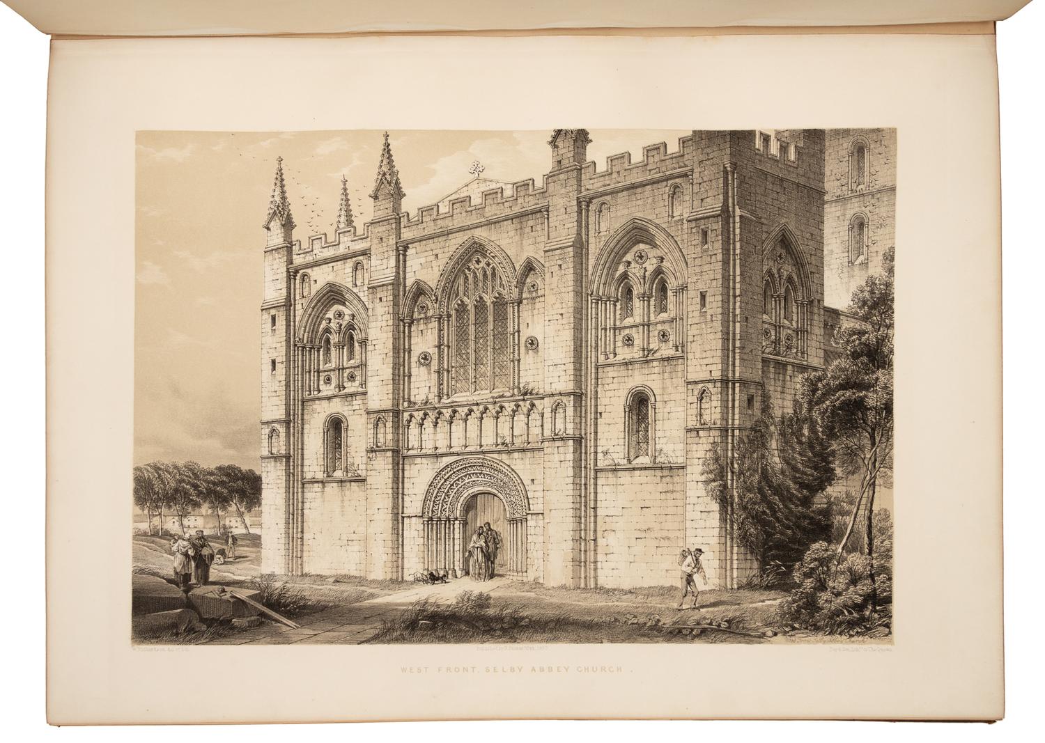 RICHARDSON, William, architect. -- CHURTON, Edward (1800-1874). The Monastic Ruins of Yorkshire. York: Robert Hunter, 1843.